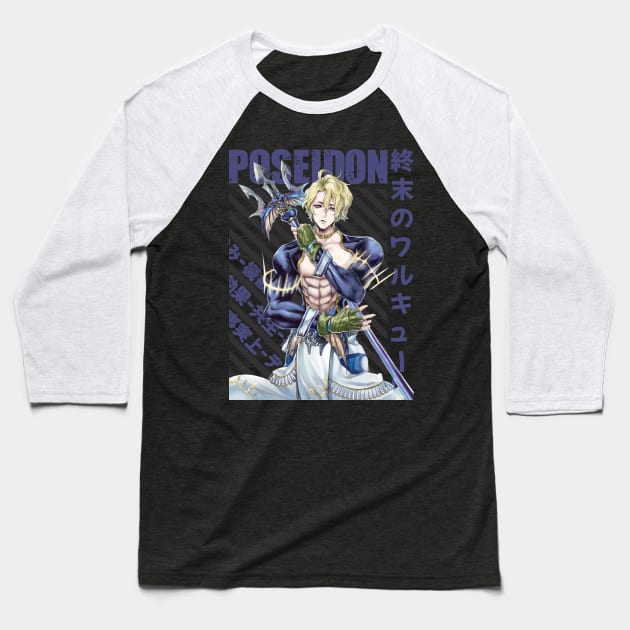 Shuumatsu no Valkyrie  - Poseidon Baseball T-Shirt by Recup-Tout